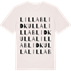 Vintage White t-shirt med Lilla Blidkulla ordlek t-shirt