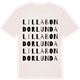 Vintage White t-shirt med Lilla Bondorlunda ordlek t-shirt