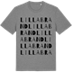 Mid Heather Gray t-shirt med Lilla Brand ordlek t-shirt