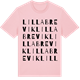 Pink Cotton t-shirt med Lilla Brevik ordlek t-shirt