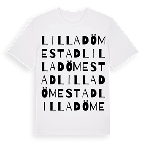 Lilla Dömestad ordlek t-shirt – ekologisk bomull t-shirt från Pinshirt