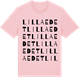 Pink Cotton t-shirt med Lilla Edet ordlek t-shirt