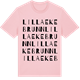 Pink Cotton t-shirt med Lilla Ekebrunn ordlek t-shirt