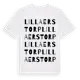 White t-shirt med Lilla Erstorp ordlek t-shirt