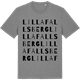 Mid Heather Gray t-shirt med Lilla Fallsberg ordlek t-shirt
