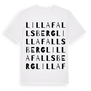Lilla Fallsberg ordlek t-shirt – ekologisk bomull t-shirt från Pinshirt
