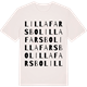 Vintage White t-shirt med Lilla Farsbo ordlek t-shirt