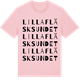 Pink Cotton t-shirt med Lilla Fläsksundet ordlek t-shirt