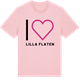 Pink Cotton t-shirt med Jag älskar Lilla Flaten t-shirt stort tryck