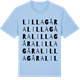 Blue Soul t-shirt med Lilla Gåra ordlek t-shirt
