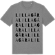 Mid Heather Gray t-shirt med Lilla Gåra ordlek t-shirt