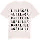 Vintage White t-shirt med Lilla Gåra ordlek t-shirt