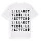 White t-shirt med Lilla Getterö ordlek t-shirt