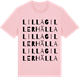 Pink Cotton t-shirt med Lilla Gillerhälla ordlek t-shirt