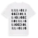 White t-shirt med Lilla Gluggebo ordlek t-shirt