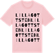 Pink Cotton t-shirt med Lilla Gottsten ordlek t-shirt