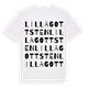 White t-shirt med Lilla Gottsten ordlek t-shirt