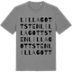 Mid Heather Gray t-shirt med Lilla Gottsten ordlek t-shirt