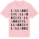 Pink Cotton t-shirt med Lilla Greby ordlek t-shirt