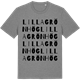 Mid Heather Gray t-shirt med Lilla Grönhög ordlek t-shirt