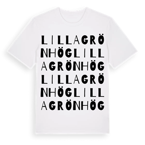 Lilla Grönhög ordlek t-shirt – ekologisk bomull t-shirt från Pinshirt