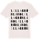 Vintage White t-shirt med Lilla Grönlund ordlek t-shirt