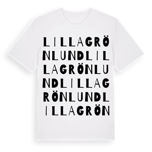 Lilla Grönlund ordlek t-shirt – ekologisk bomull t-shirt från Pinshirt