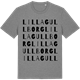 Mid Heather Gray t-shirt med Lilla Gullborg ordlek t-shirt