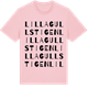 Pink Cotton t-shirt med Lilla Gullstigen ordlek t-shirt