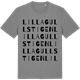 Mid Heather Gray t-shirt med Lilla Gullstigen ordlek t-shirt