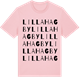 Pink Cotton t-shirt med Lilla Hagby ordlek t-shirt