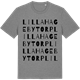 Mid Heather Gray t-shirt med Lilla Hagebytorp ordlek t-shirt