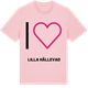 Pink Cotton t-shirt med Jag älskar Lilla Hällevad t-shirt stort tryck