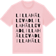 Pink Cotton t-shirt med Lilla Hällevad ordlek t-shirt