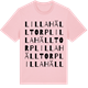 Pink Cotton t-shirt med Lilla Hälltorp ordlek t-shirt