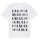 White t-shirt med Lilla Hals ordlek t-shirt