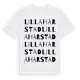 White t-shirt med Lilla Harstad ordlek t-shirt