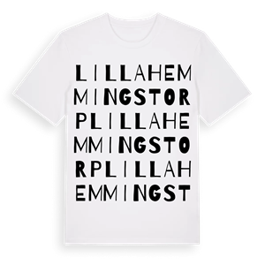 Lilla Hemmingstorp ordlek t-shirt – ekologisk bomull t-shirt från Pinshirt