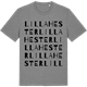 Mid Heather Gray t-shirt med Lilla Hester ordlek t-shirt