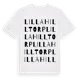 White t-shirt med Lilla Hilltorp ordlek t-shirt