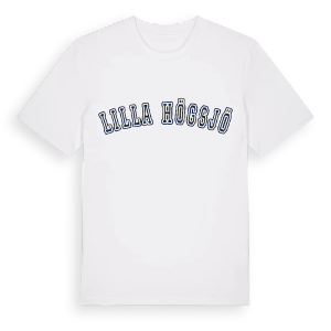 Lilla Högsjö college t-shirt – ekologisk bomull t-shirt från Pinshirt