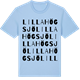 Blue Soul t-shirt med Lilla Högsjö ordlek t-shirt