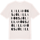 Vintage White t-shirt med Lilla Högsjö ordlek t-shirt
