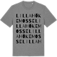 Mid Heather Gray t-shirt med Lilla Hökemosse ordlek t-shirt