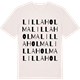 Vintage White t-shirt med Lilla Holma ordlek t-shirt