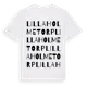 White t-shirt med Lilla Holmetorp ordlek t-shirt