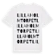 White t-shirt med Lilla Holmtorpet ordlek t-shirt