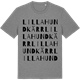 Mid Heather Gray t-shirt med Lilla Hundkärr ordlek t-shirt