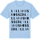 Blue Soul t-shirt med Lilla Husmossen ordlek t-shirt
