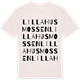 Vintage White t-shirt med Lilla Husmossen ordlek t-shirt